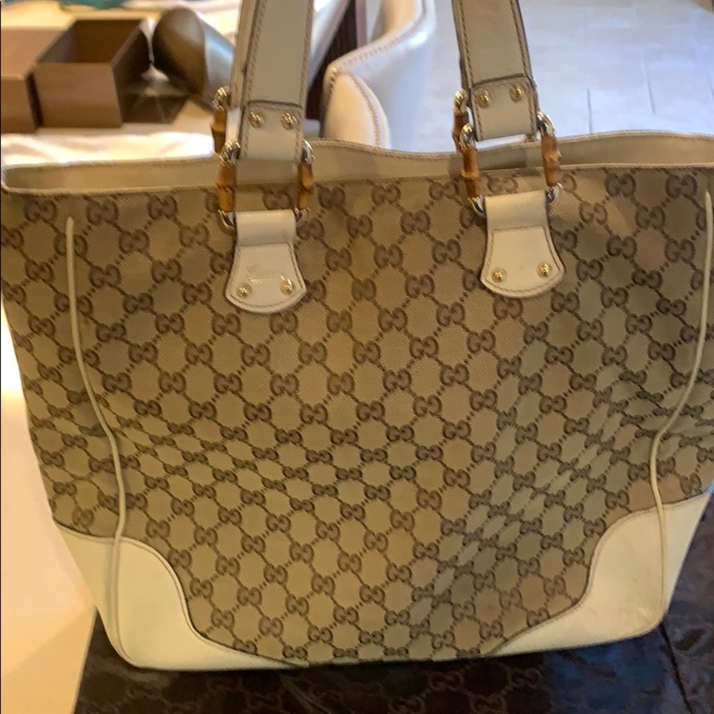 Authentic Gucci Logo Handbag - Large